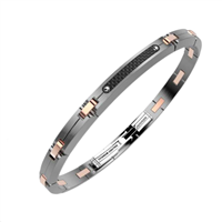 Bracelet Zancan Homme Hi Teck in Acier Spinello EHB443 - EHB443